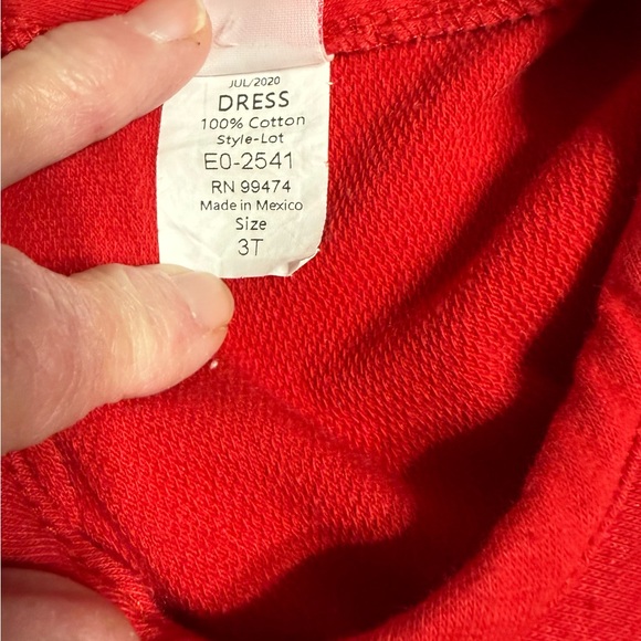 Ricrac Ruffle Christmas Dress Toddler Size 3 & PJ Essentials Christmas PJ’s SZ 3 - Picture 3 of 6